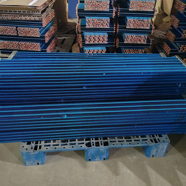Kondenzator s aluminijskim rebrima plave bakrene cijevi visoke zaštite od korozije